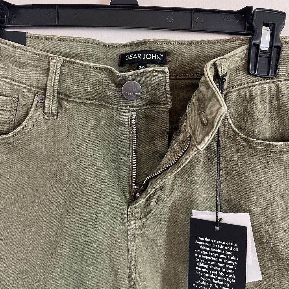 Dear John Denim Shorts Women’s 29 Dry Basil Green Stitch Fix NWT Cuffed Twill - Picture 5 of 11